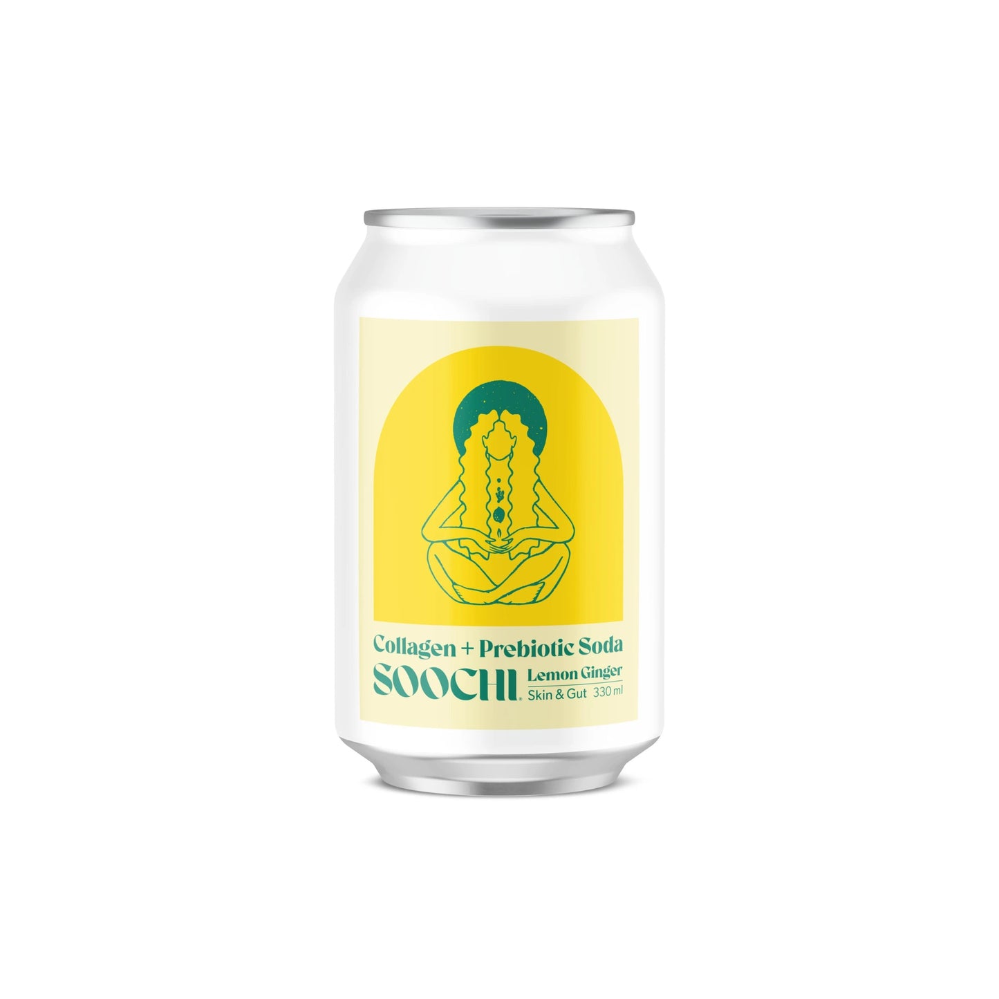 Soochi Drinks - Collagen + Prebiotic Soda- Lemon Ginger -4pk